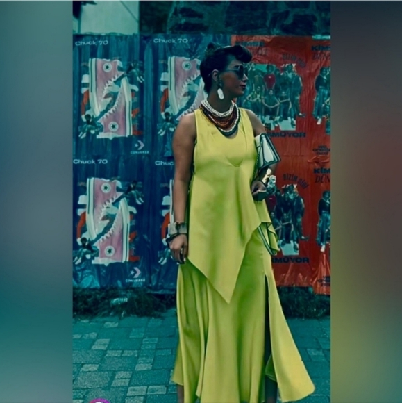 ZARA FLOWY DRESS WITH CAPE SIZE S - Picture 4 of 14